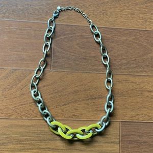 Loft chunky gold and yellow chain link necklace
